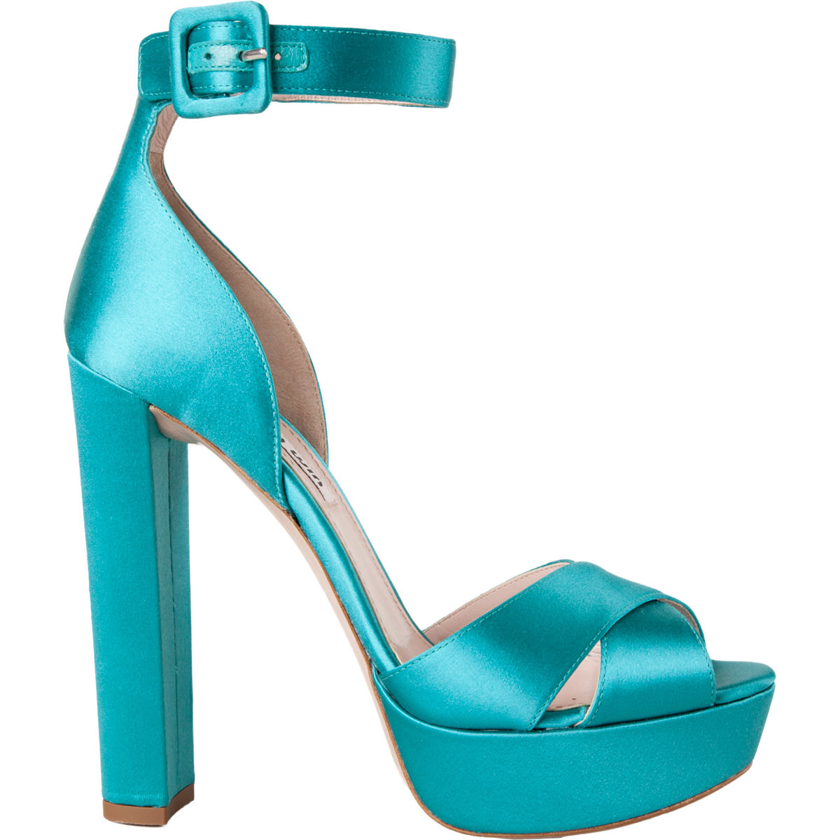 turquoise ankle strap heels