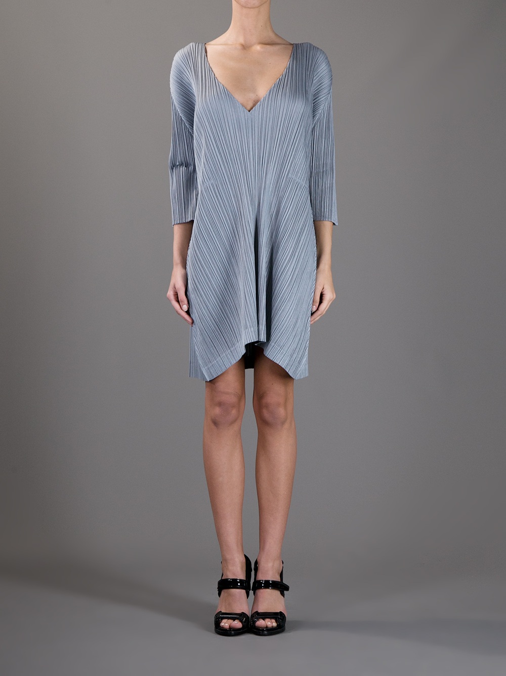 Lyst Pleats Please Issey Miyake Pleated Dress In Blue Gallery