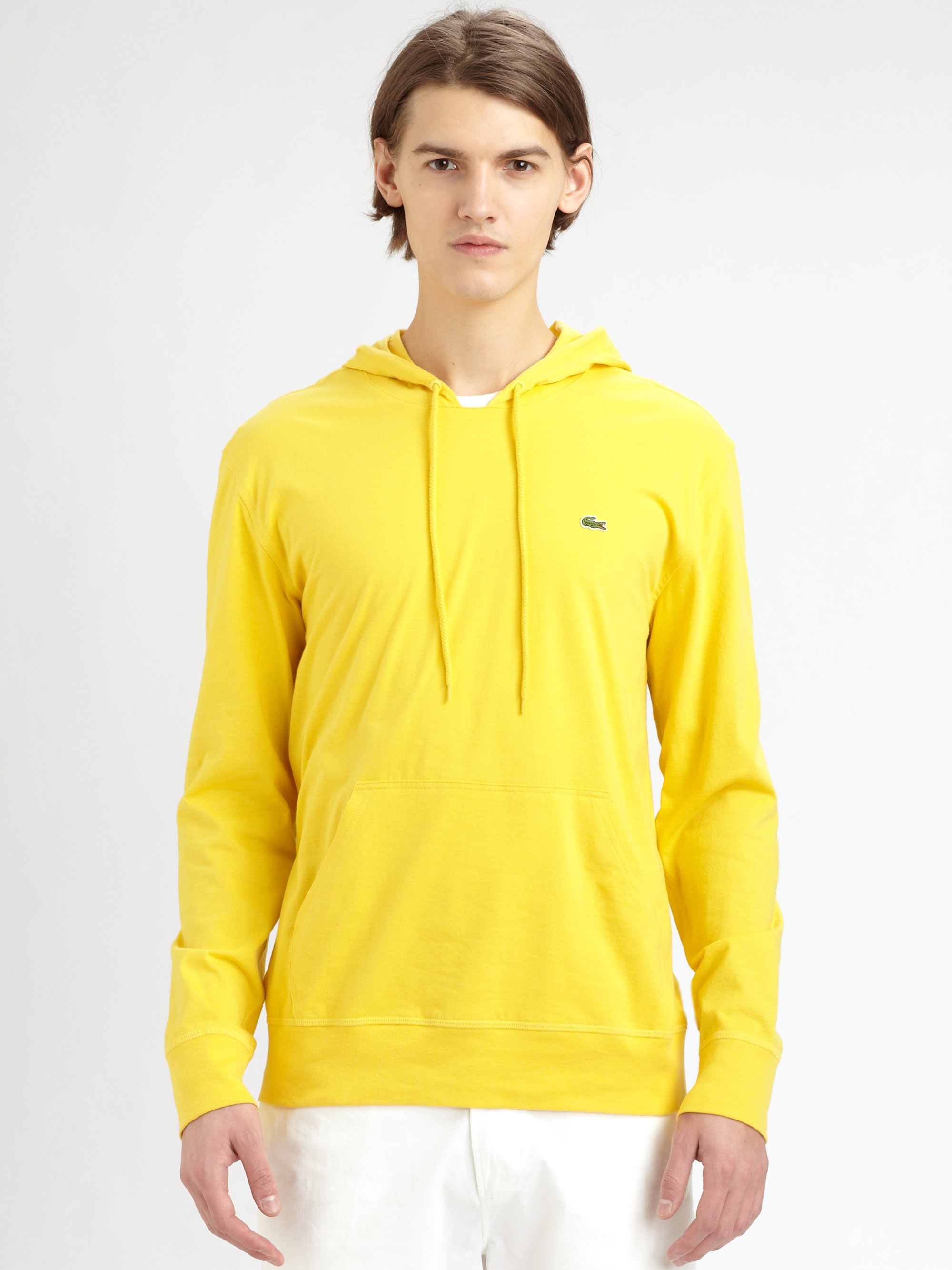 Lacoste Hooded Sweatshirt in Yellow for Men | Lyst