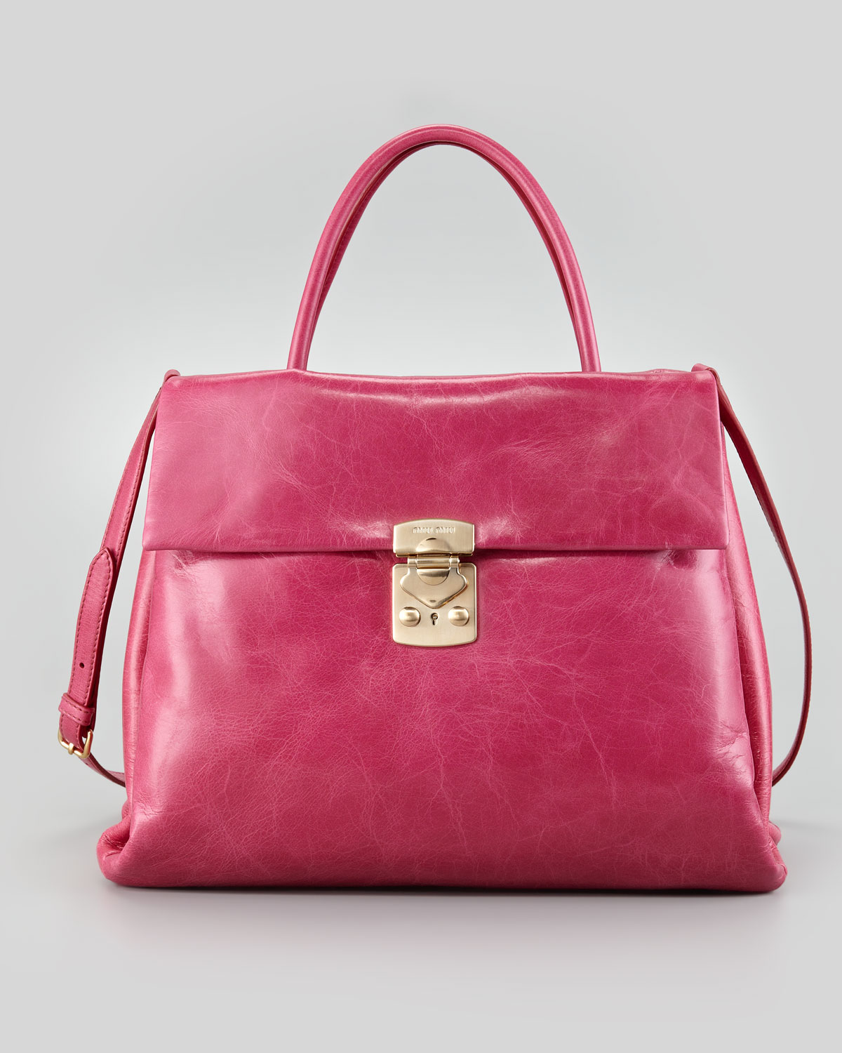 Miu Miu Vitello Fourpocket Tote Bag Pink in Pink | Lyst