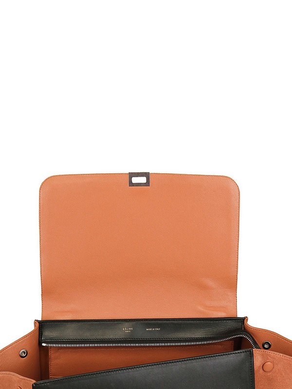 C¨¦line Multicolor Leather Medium Trapeze Bag in White (peach) | Lyst  