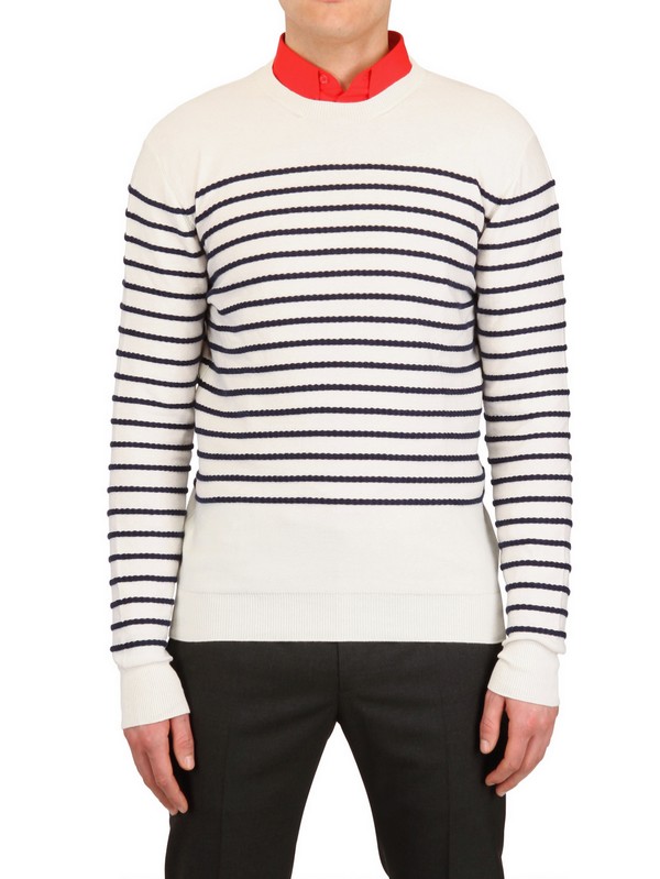 Lyst - Dior Homme Silk Cotton Cashmere Cable Knit Sweater in White for Men