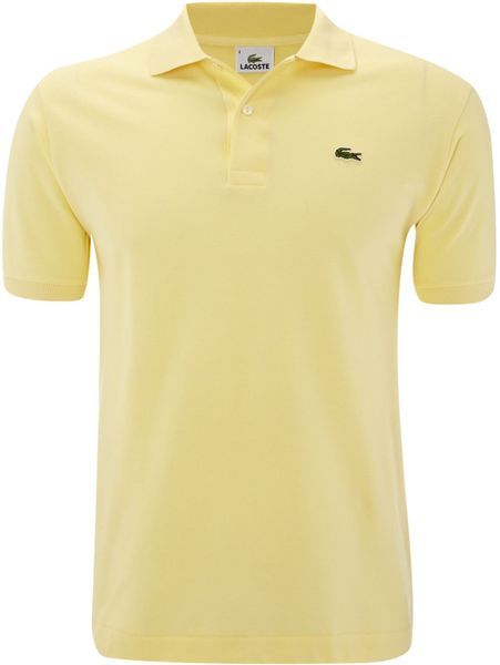 Lacoste Classic Polo Shirt in Yellow for Men (pastel yellow) | Lyst