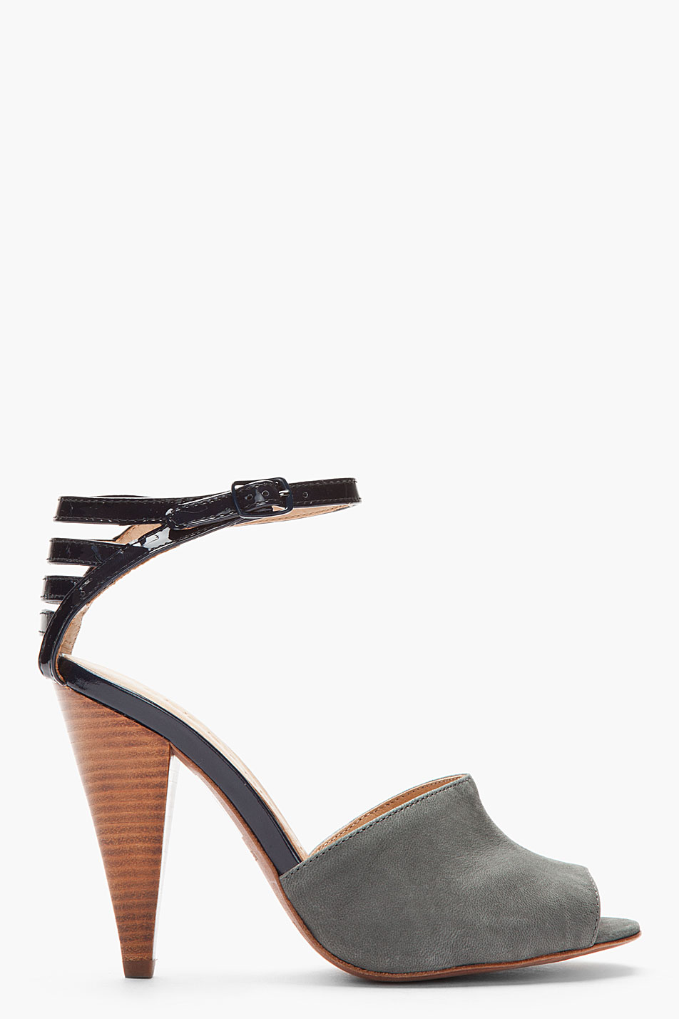leather caged heels