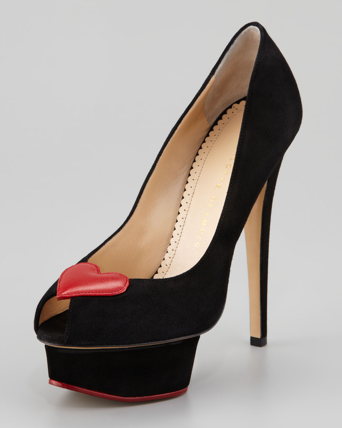 Lyst - Charlotte Olympia Catherine Suede Pumps in Black