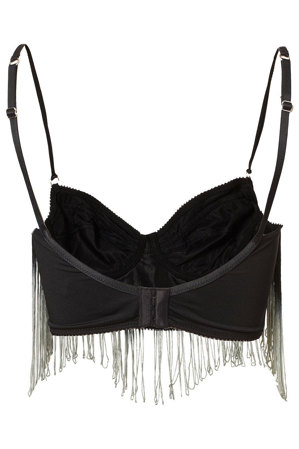 Lyst - Topshop Mesh And Lace Body in Black