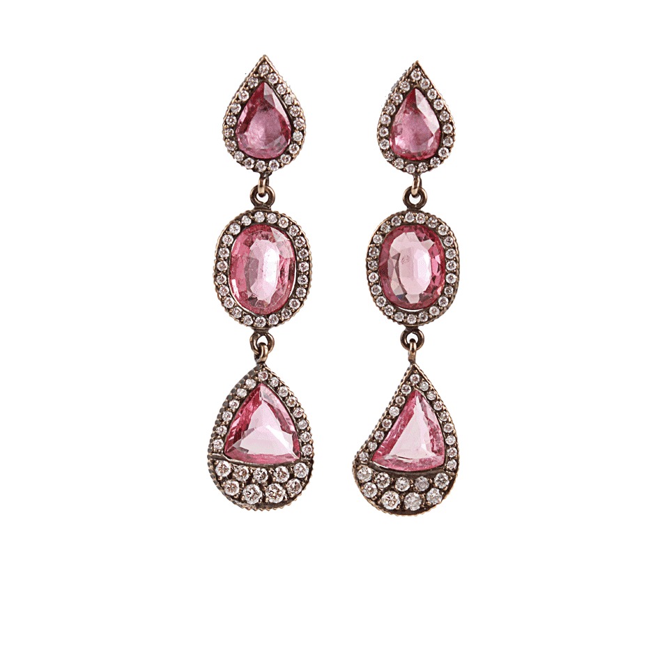 Lyst - Yossi Harari Lilah Sapphire And Pink Diamond Earrings in Pink