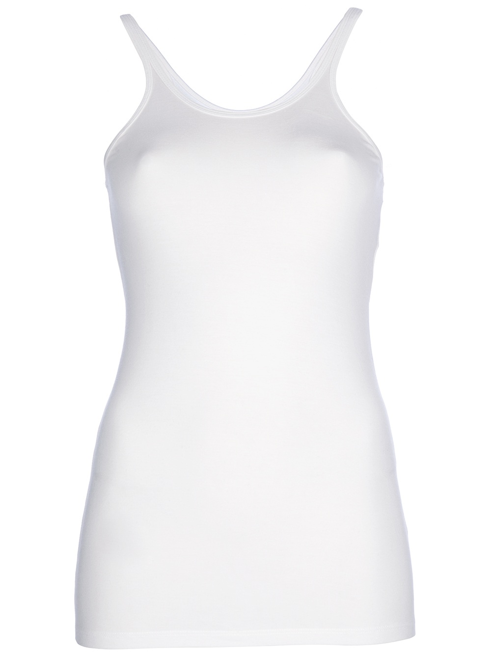 T by alexander wang Fitted Tank Top in White | Lyst