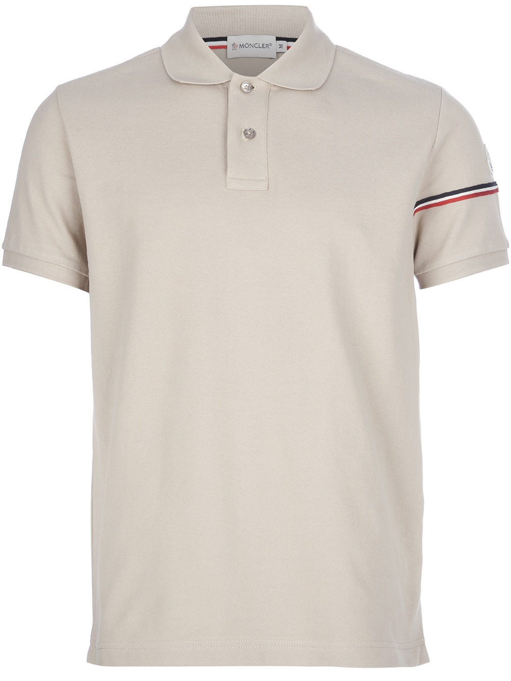Moncler Polo Shirt in Beige for Men | Lyst