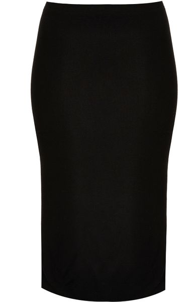 Topshop Black Double Layer Tube Skirt in Black | Lyst
