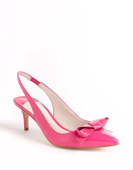 Ivanka Trump Lovely Patent Leather Slingback Pumps in Pink | Lyst
