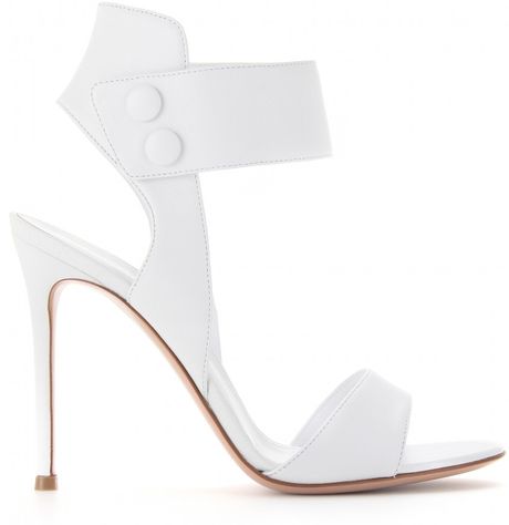 Gianvito Rossi Nappa Leather Sandals in White (bianco) | Lyst