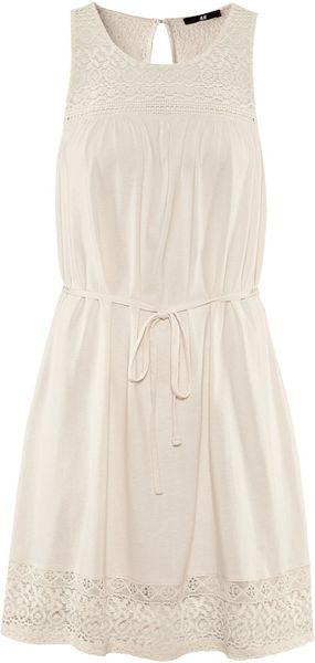 H&m Dress in White (natural) | Lyst
