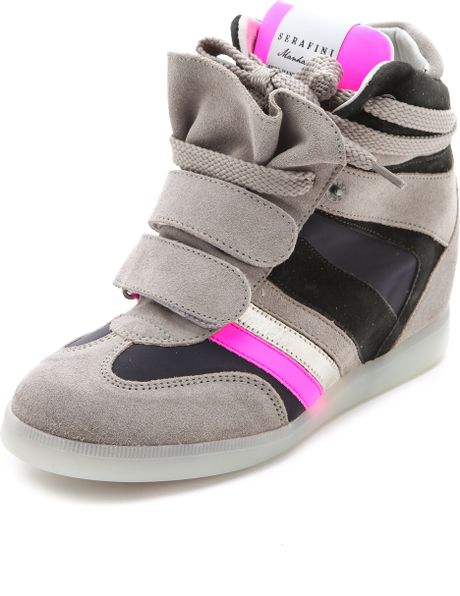Serafini Manhattan Wedge Sneakers in Gray (grey) | Lyst