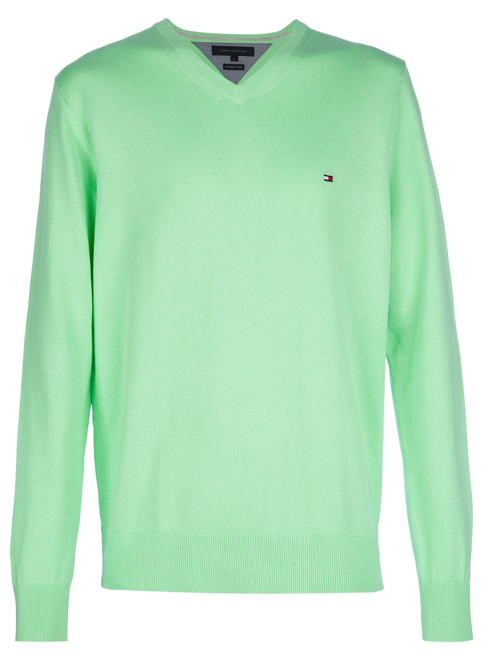 Tommy Hilfiger V- Neck Sweater in Green for Men | Lyst