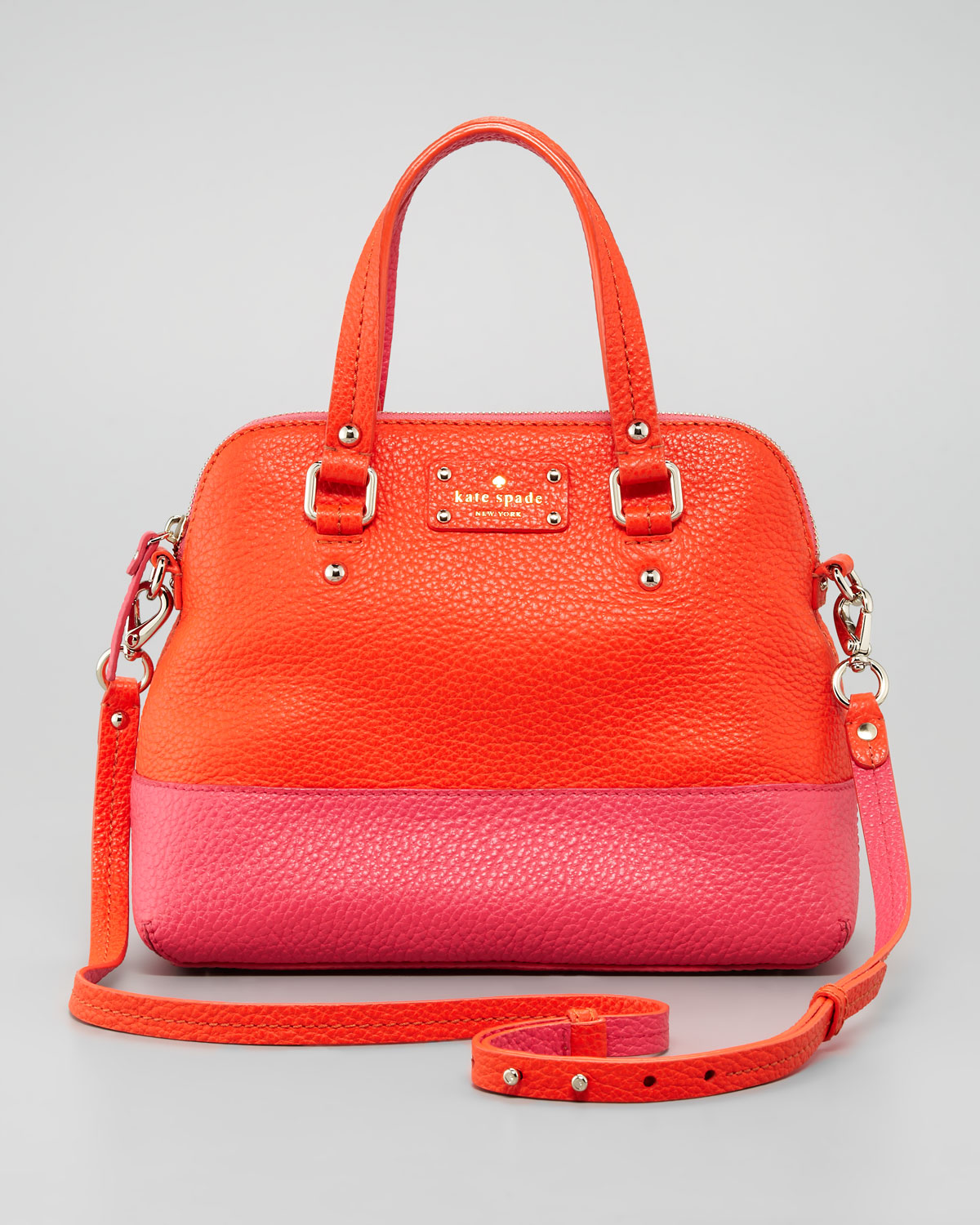 red orange purse