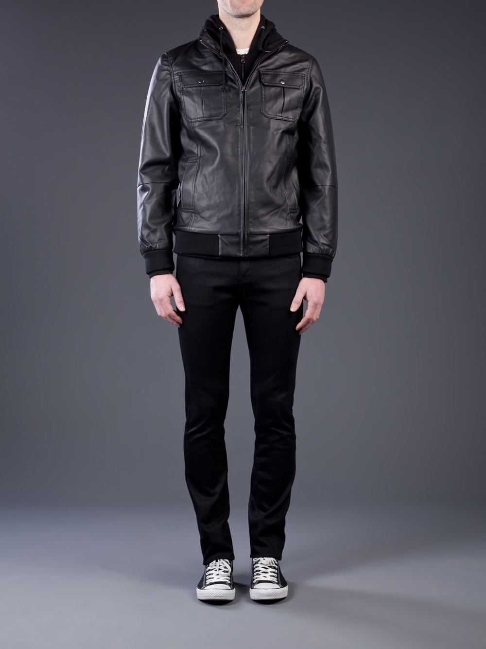 Obey Rapture Faux Leather Jacket In Black For Men Lyst Gallery