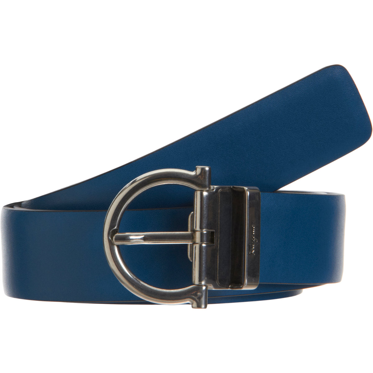 Ferragamo Reversible Belt in Blue for Men (silver) | Lyst