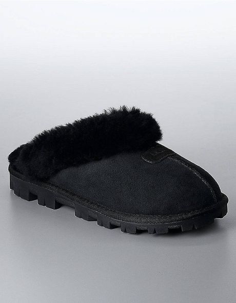 Ugg Ladies Coquette Sheepskin Slippers in Black for Men | Lyst