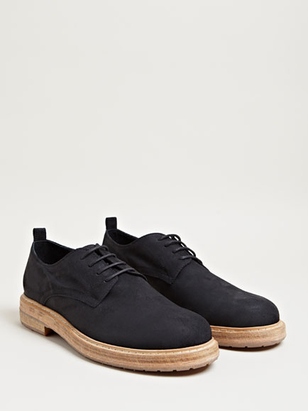 contrast sole derby shoes