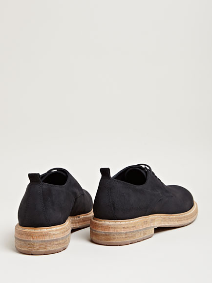 contrast sole derby shoes