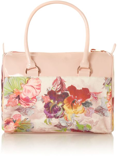 Ted Baker Sotrea Canvas Bowling Bag in Floral (pink) | Lyst