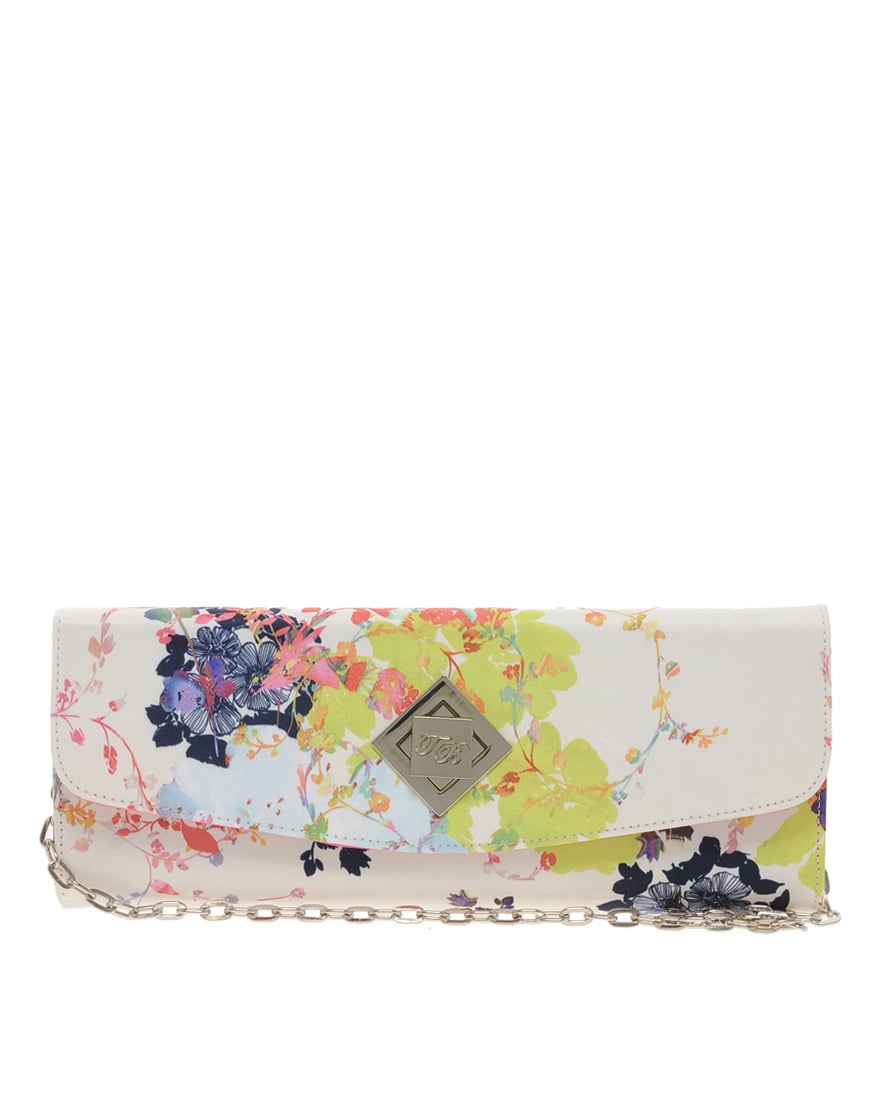 Ted Baker Flower Print Clutch Bag in Multicolor (52coral) | Lyst