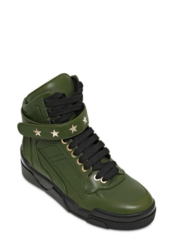lyst givenchy studded leather high top sneakers in lyst givenchy studded leather high top sneakers in