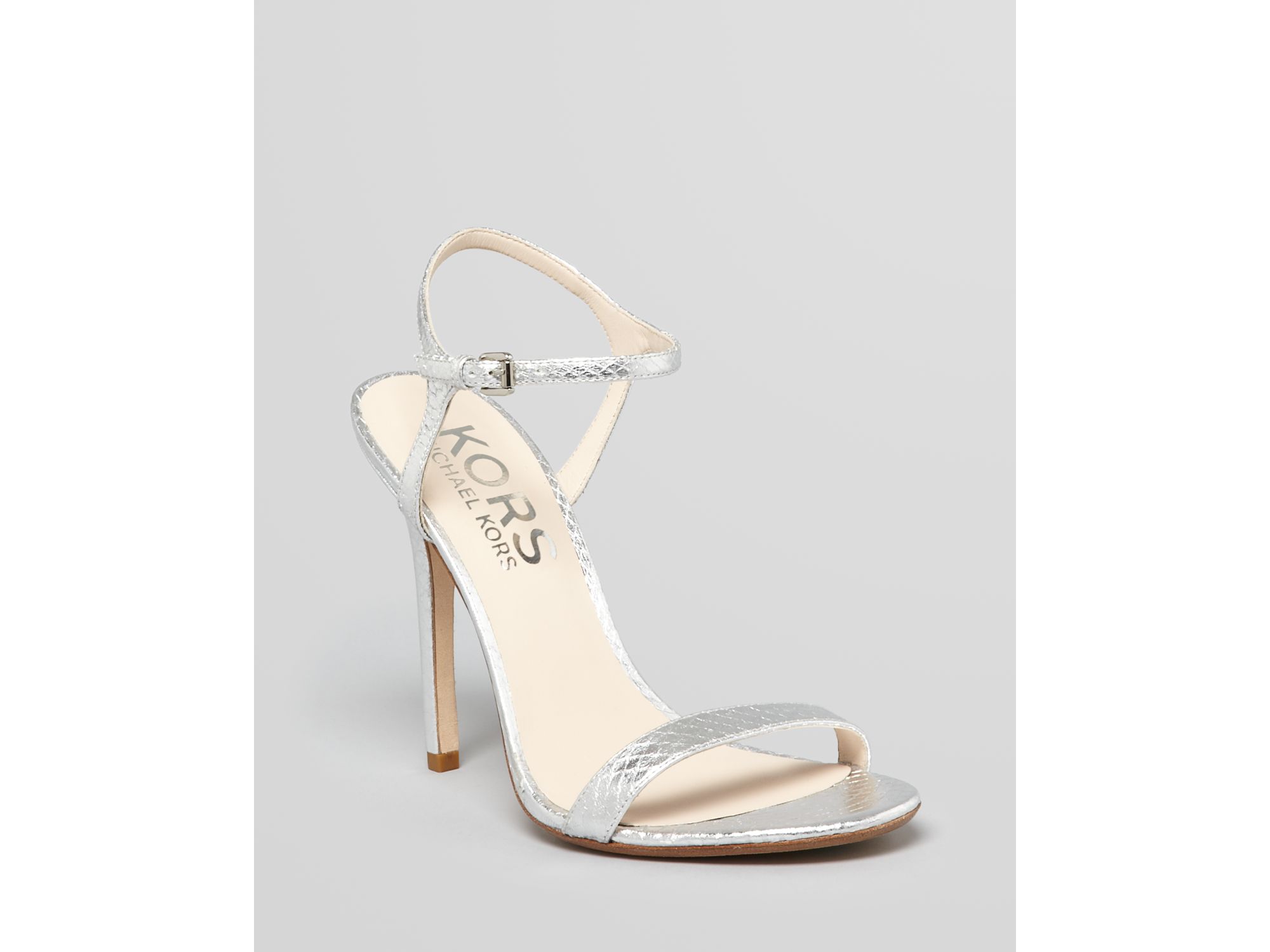 michael kors silver high heels