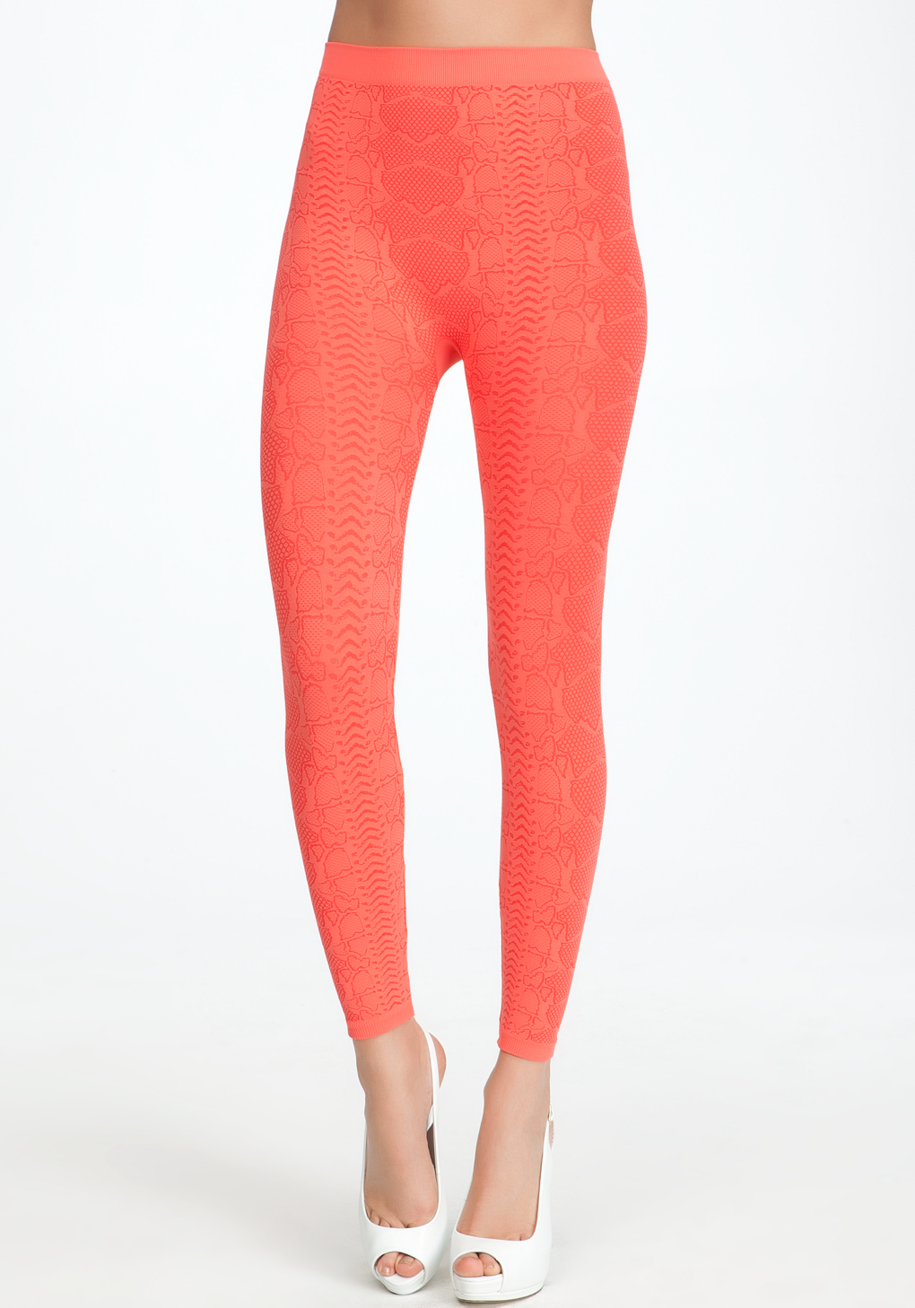 Lyst - Bebe Snake Print Legging in Pink