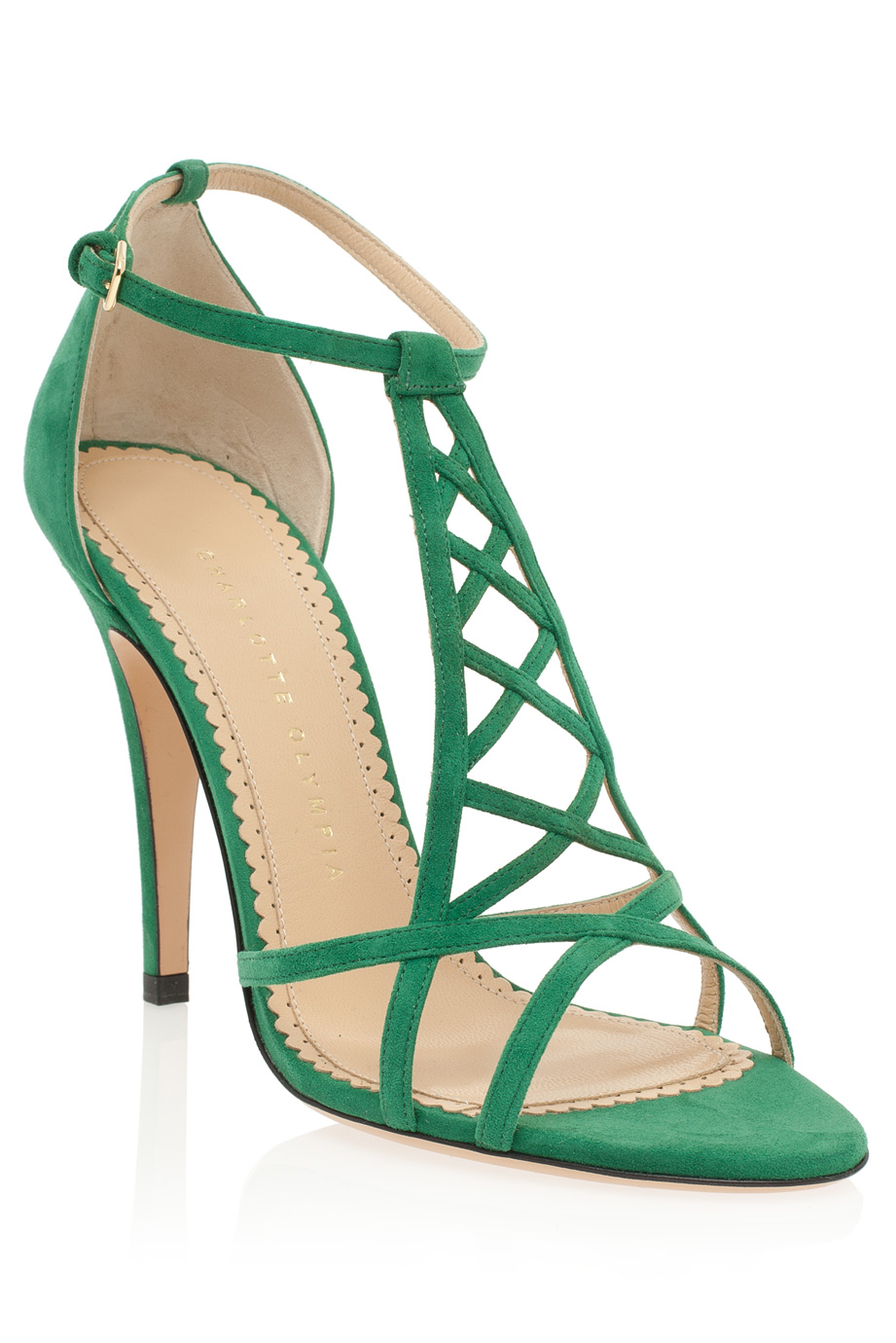 Lyst - Charlotte Olympia Eiffel Tower Sandals in Green