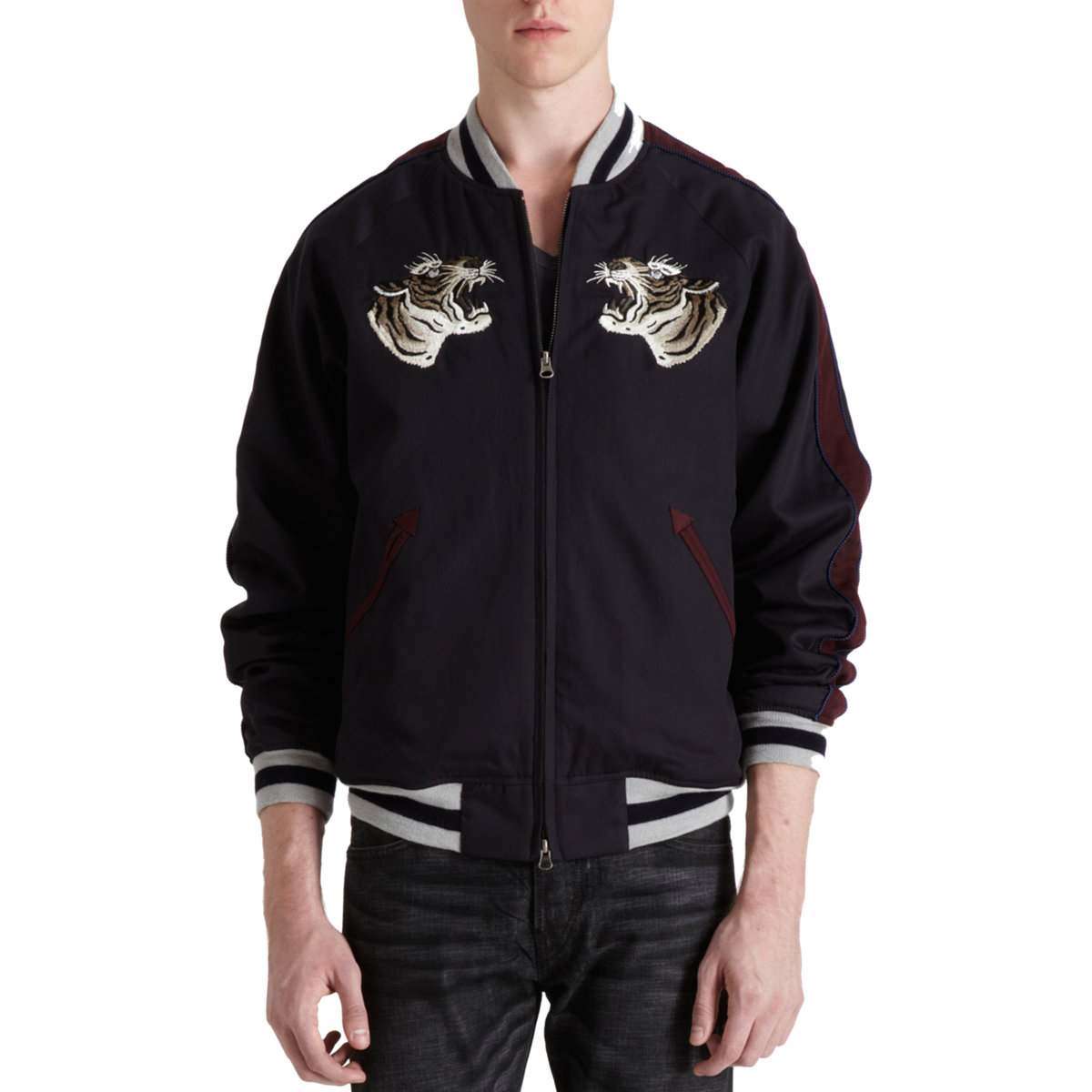 Horiyoshi Iii Tiger Jacket In Blue For Men Lyst Gallery