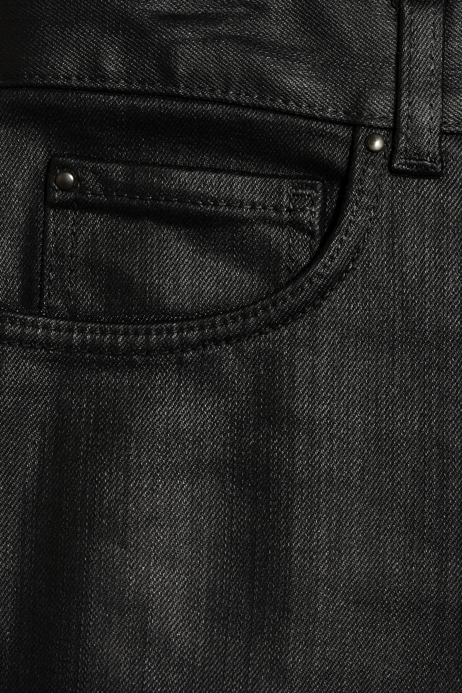 Valentino Coated Skinny Jeans in Black | Lyst