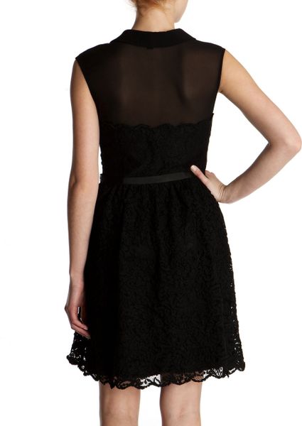 Ted Baker Ranni Lace Belted Dress in Black | Lyst