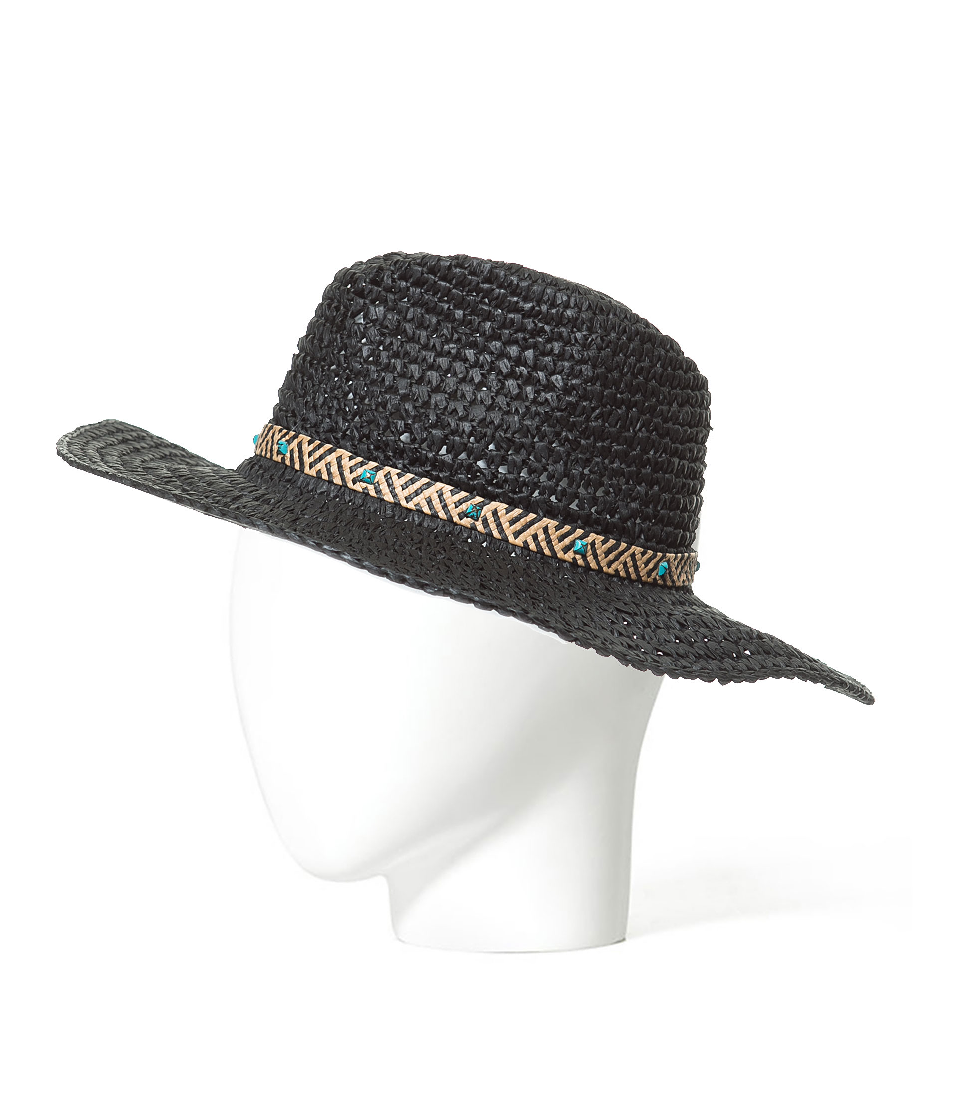 Zara Straw Cowboy Hat in Black Lyst