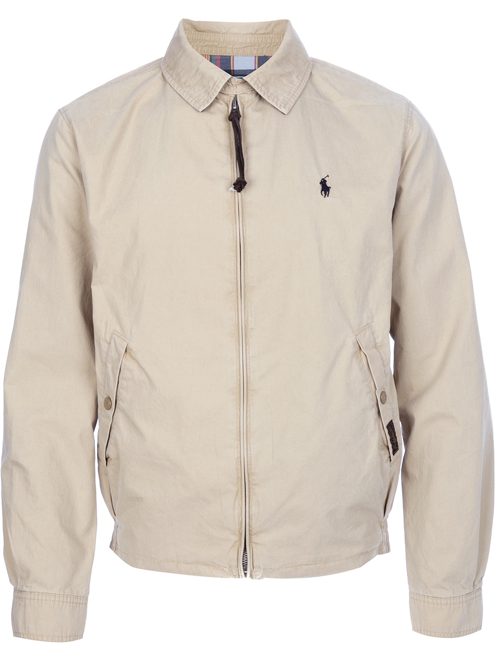 Polo Ralph Lauren Zipped Jacket in Beige for Men | Lyst
