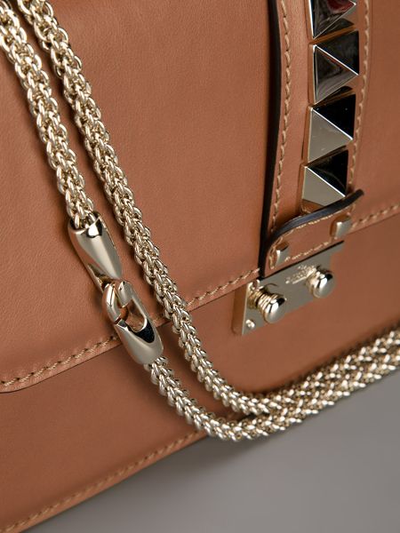 Valentino Rock Stud Mini Shoulder Bag in Brown | Lyst