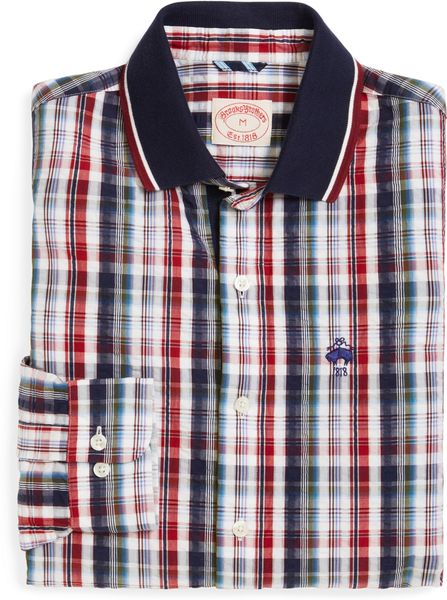 Brooks Brothers Seersucker Americana Plaid Sport Shirt in Multicolor ...