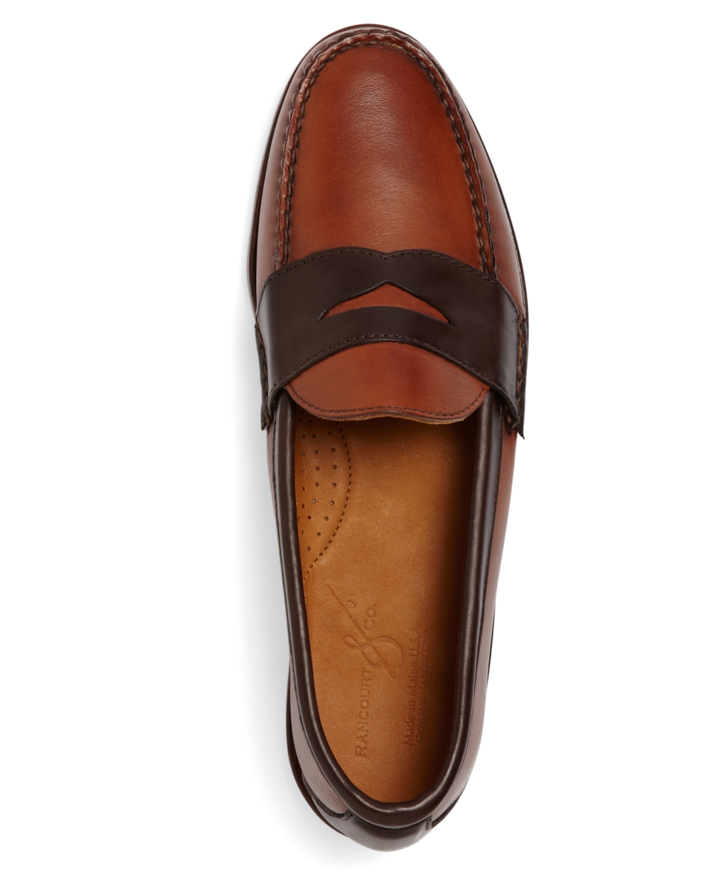 Brooks brothers Rancourt & Co. Two-tone Penny Loafers in Brown for Men ...