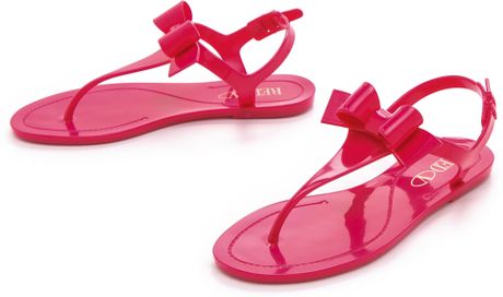 Red Valentino Bow Jelly Sandals in Pink | Lyst