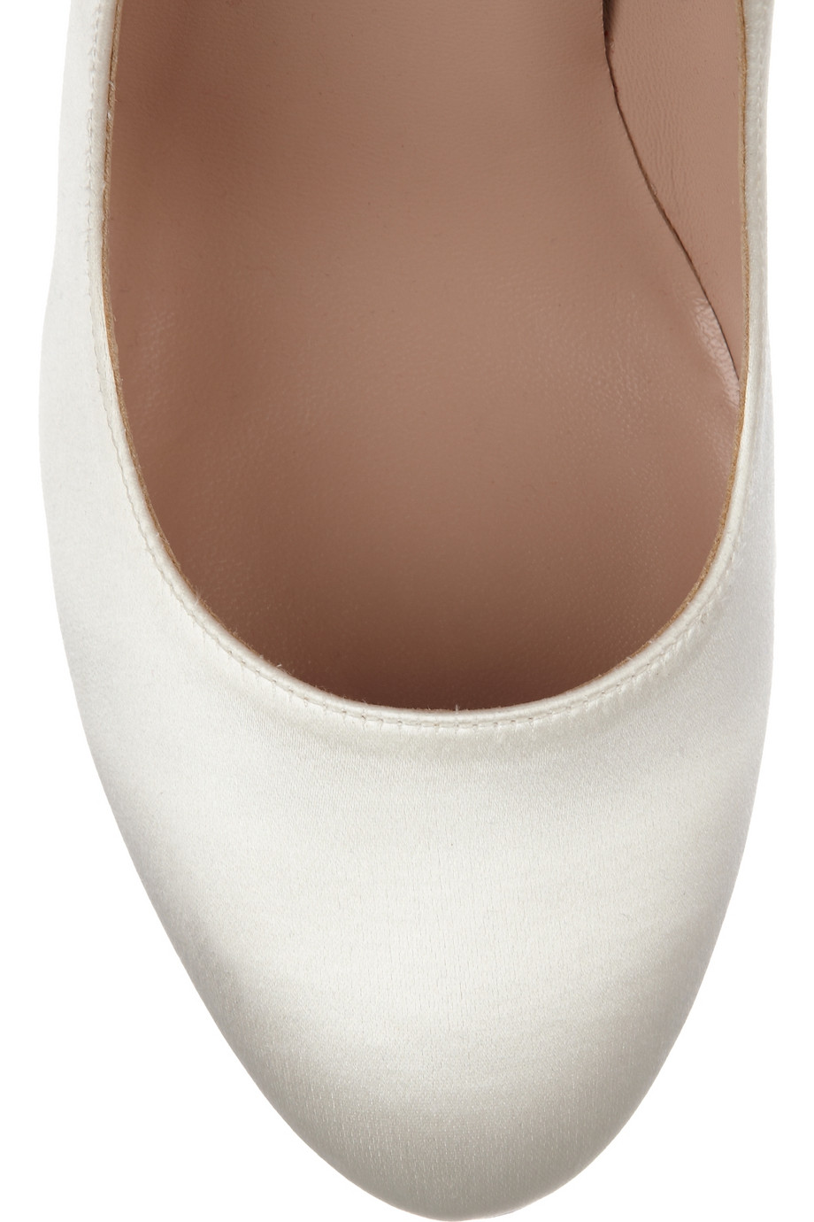 white satin platform