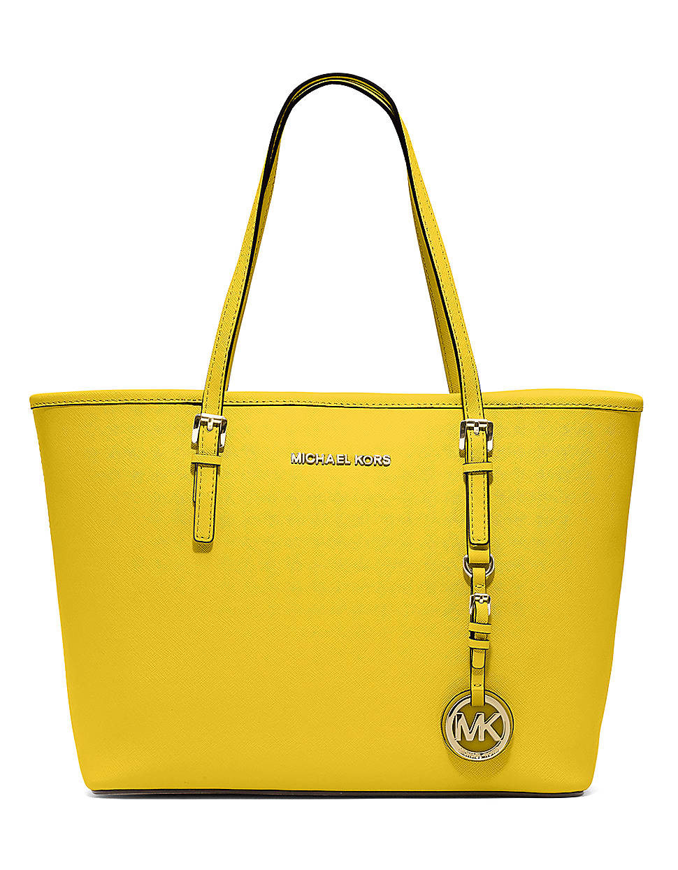 Michael Michael Kors Small Jetset Travel Tote Bag in Yellow (citrus) | Lyst