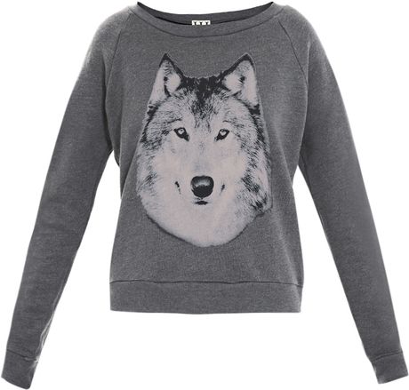 Haute Hippie Hungry Like The Wolf Sweater in Gray (grey) | Lyst