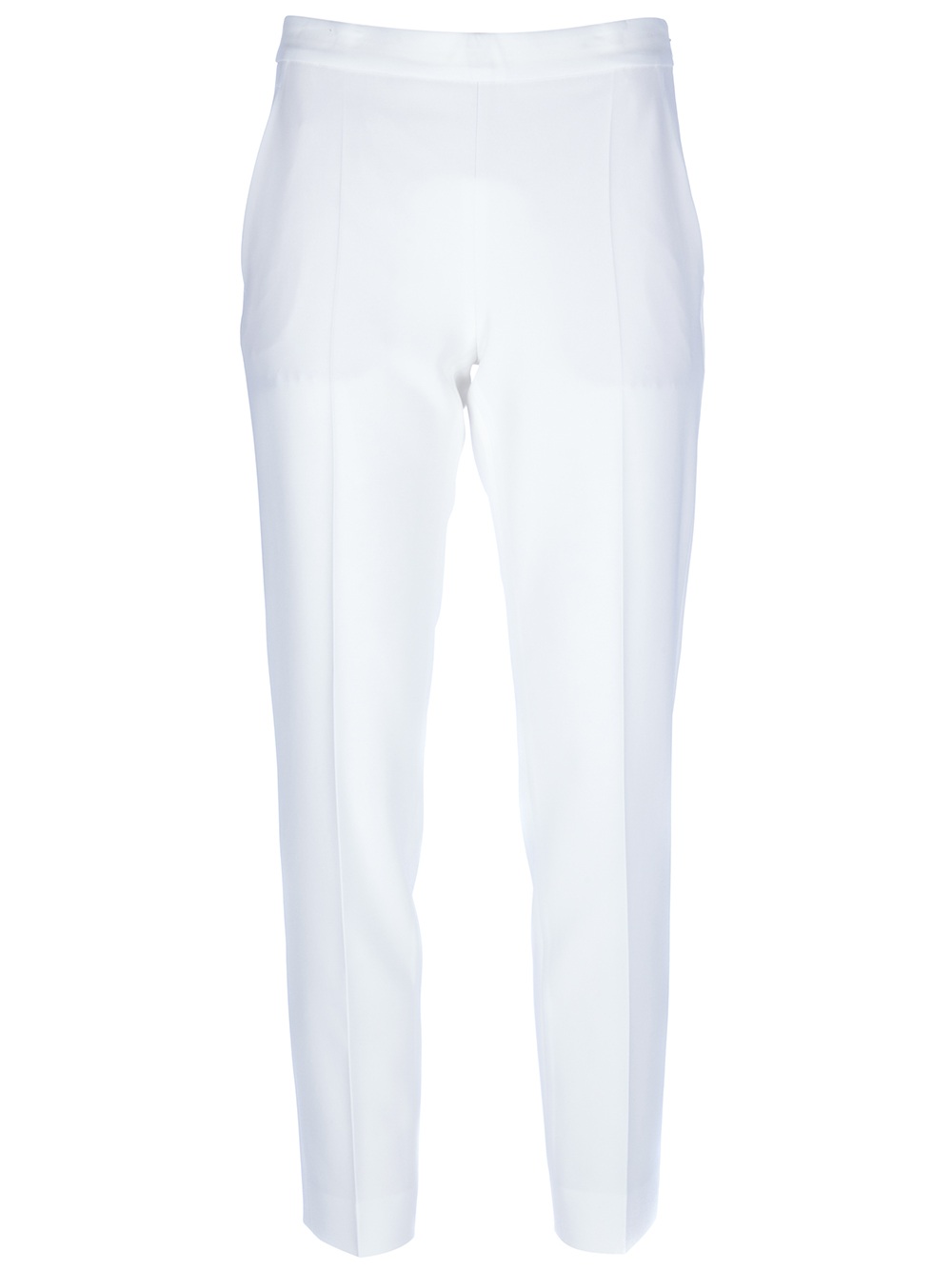 Moschino Slim Fit Trousers in White | Lyst