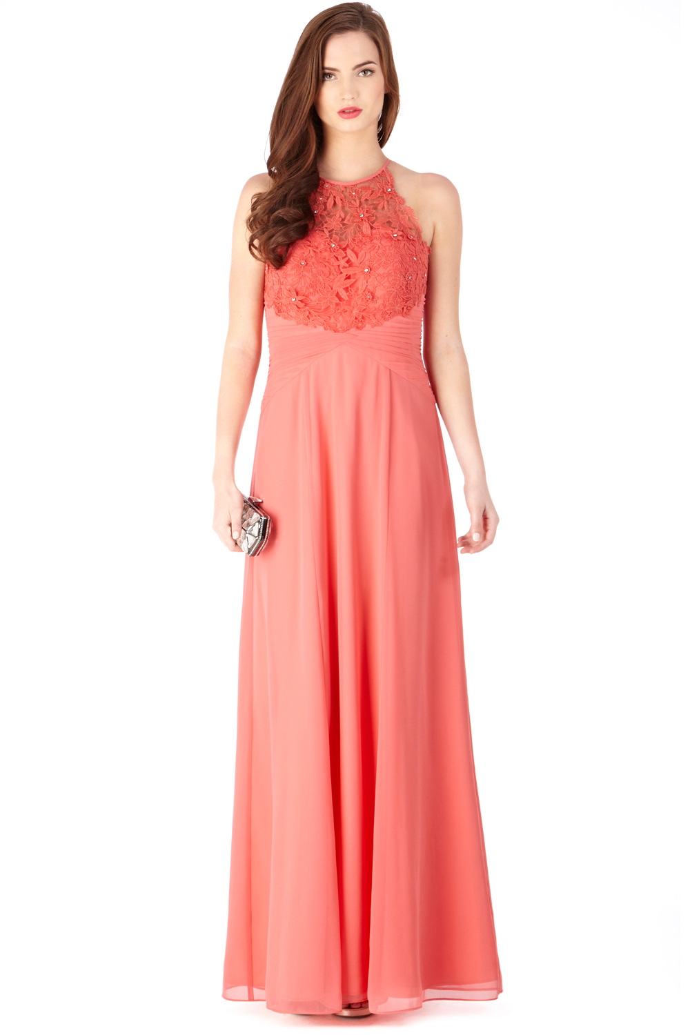 Coast Lana Lace Maxi Dress in Red | Lyst