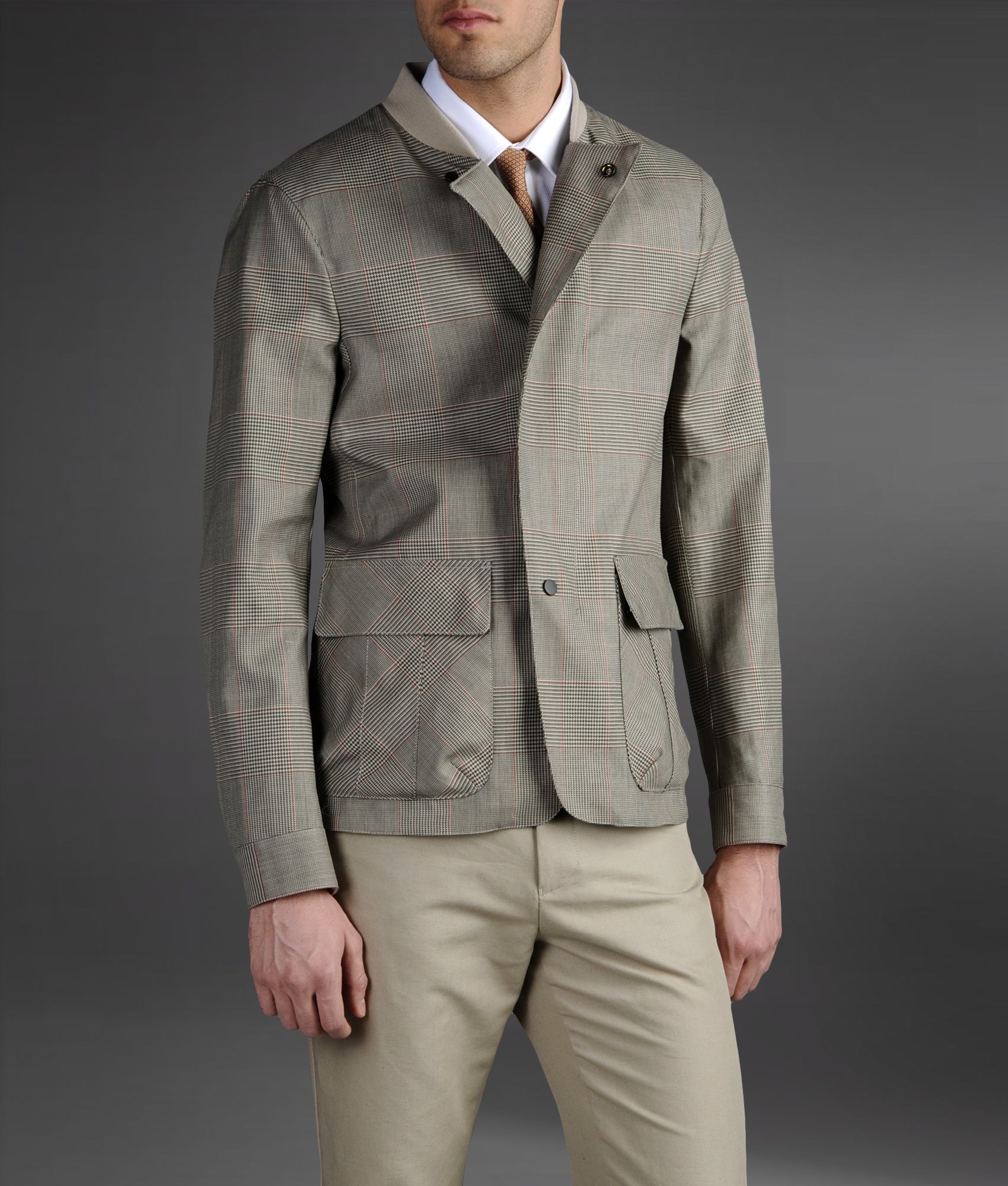 Lyst - Emporio Armani Two Buttons Jacket in Gray for Men