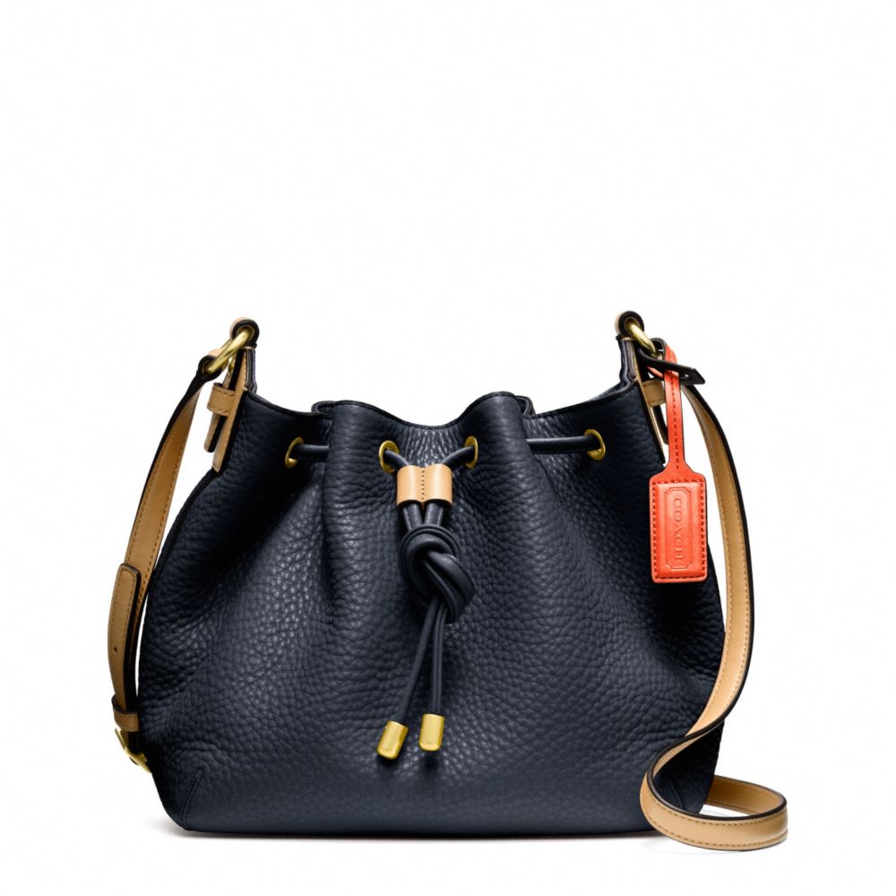 Lyst Coach Soft Legacy Dream Pebbled Leather Drawstring Crossbody in