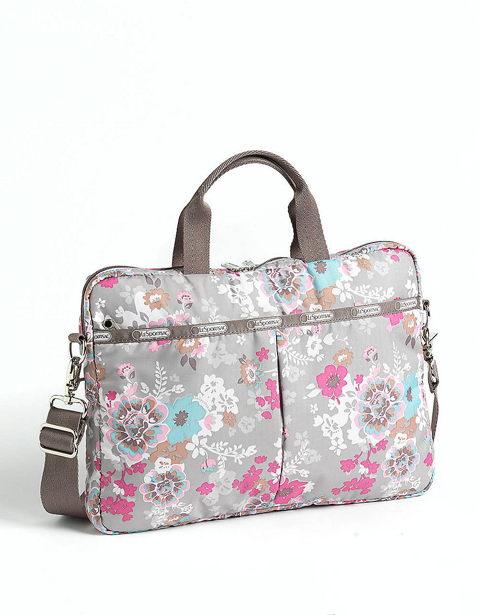Lyst - Lesportsac Floral Print Laptop Bag in Pink