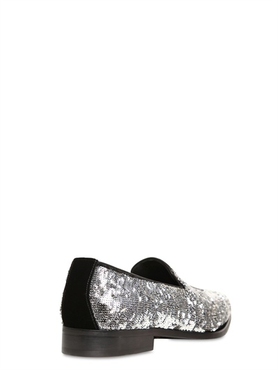 Lyst - Alberto moretti Sequined Loafers in Metallic for Men