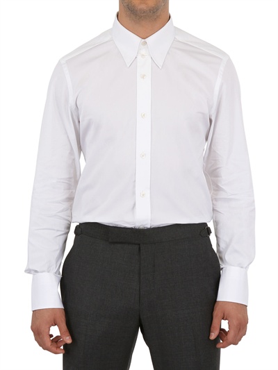 Tom ford Cotton Poplin Tab Collar Slim Fit Shirt in White for Men | Lyst